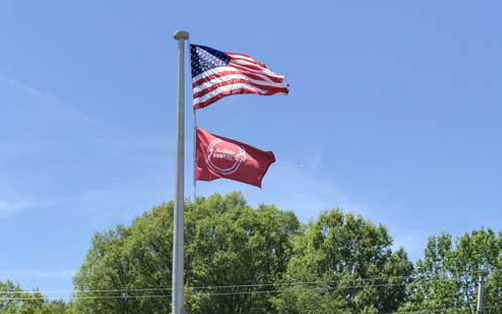 True Value Rental Installs New American Flag
